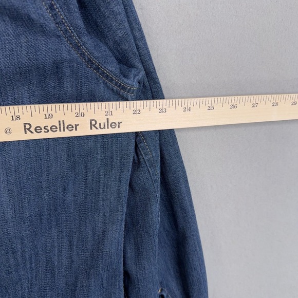 Gap Dress Womens XL Blue Denim Indigo Long Sleeve Shirt Western Shift Popover - Picture 7 of 10